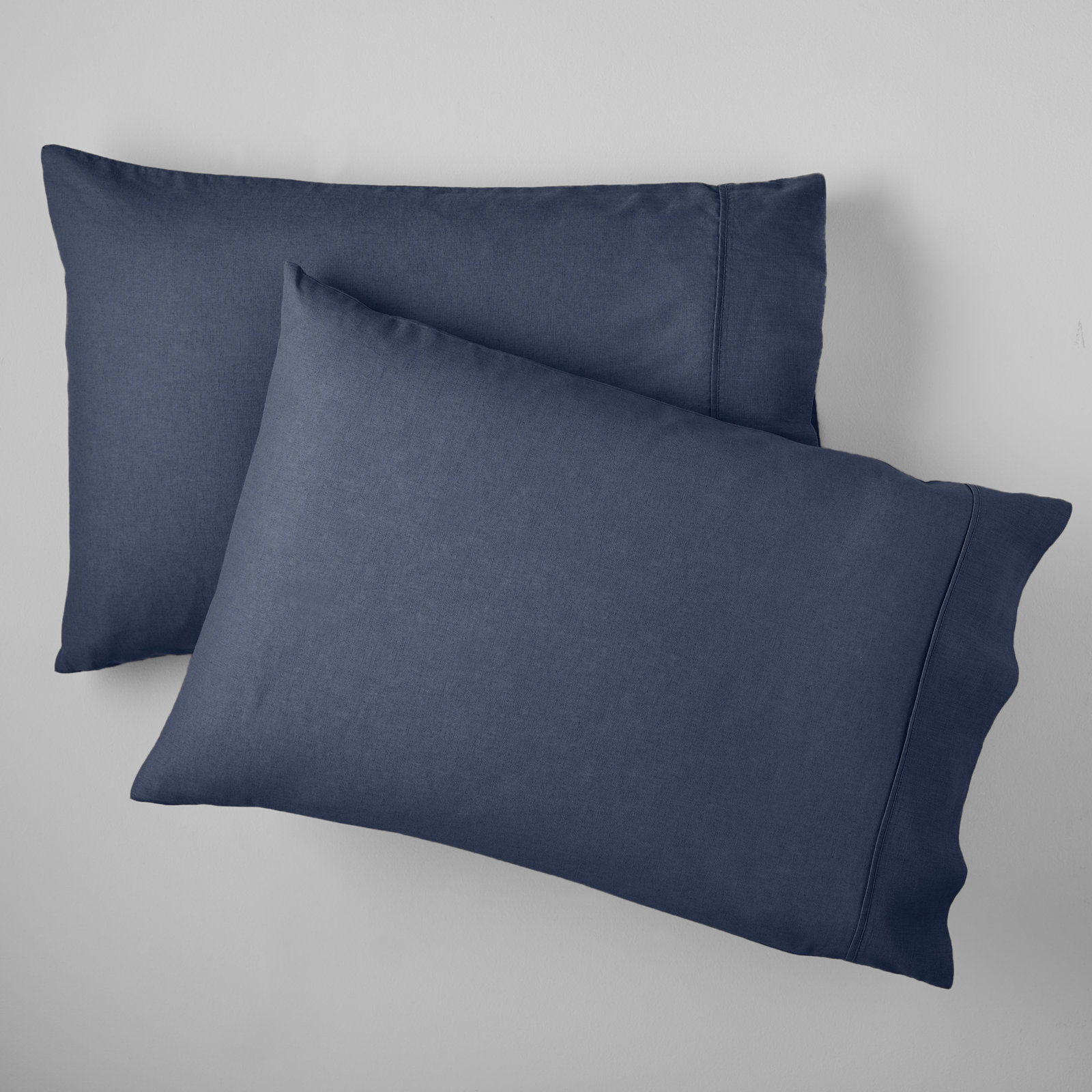 Jeffen Linen Blend Pillowcase, Standard, Midnight Navy