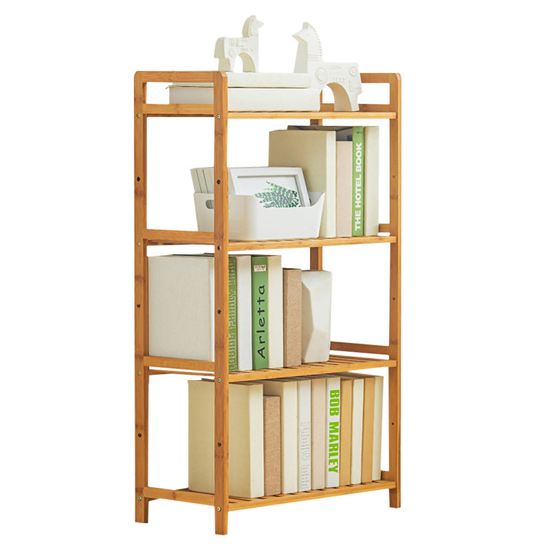 Multiple layers Wood Book Storage Shelf, (4 Shelves) 100"H x 50"W x 25"D