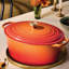 Le Creuset Signature Round Dutch Oven With Crucible Knob, 7.25 Qt. - Flamme Dorée-631028619
