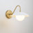 Dome Wall Sconce with Milk Glass Globe