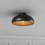 Luminaire encastré à 1 lumière E26 60W de 15,75 pouces avec finition noire peinte