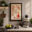 Red Vase and Carnations Art Deco - Wrapped Canvas-603860472-603860473