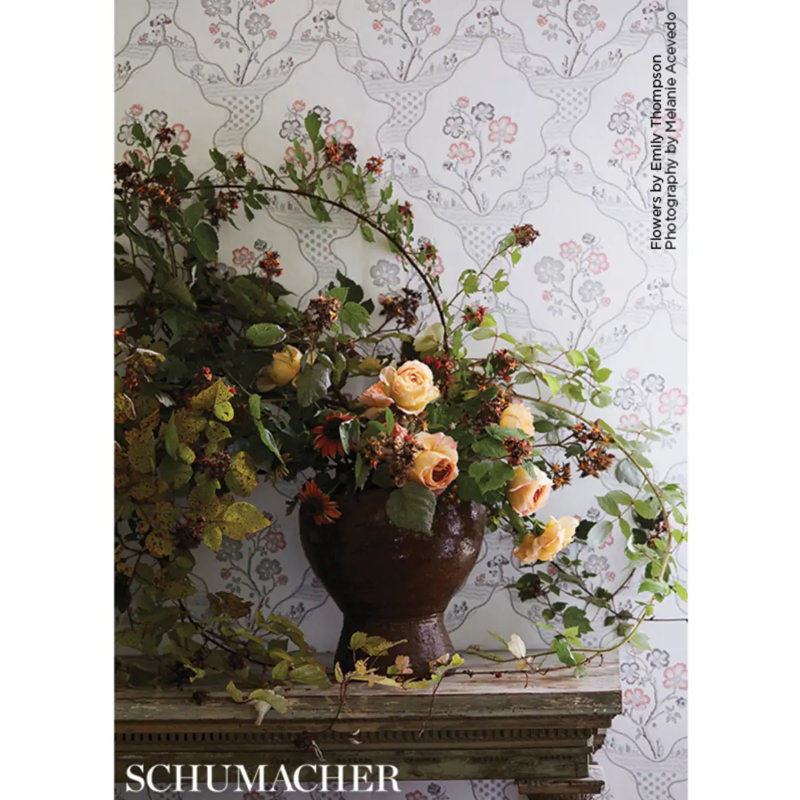 Marella Wallpaper, Rose