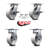 4 Piece Semi Steel Caster Set