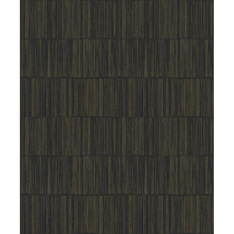 Boutique Shimmery Geometric Bamboo Stripe Wallpaper Roll, Brown