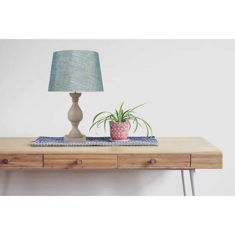 Suze Metal Table Lamp, Blue