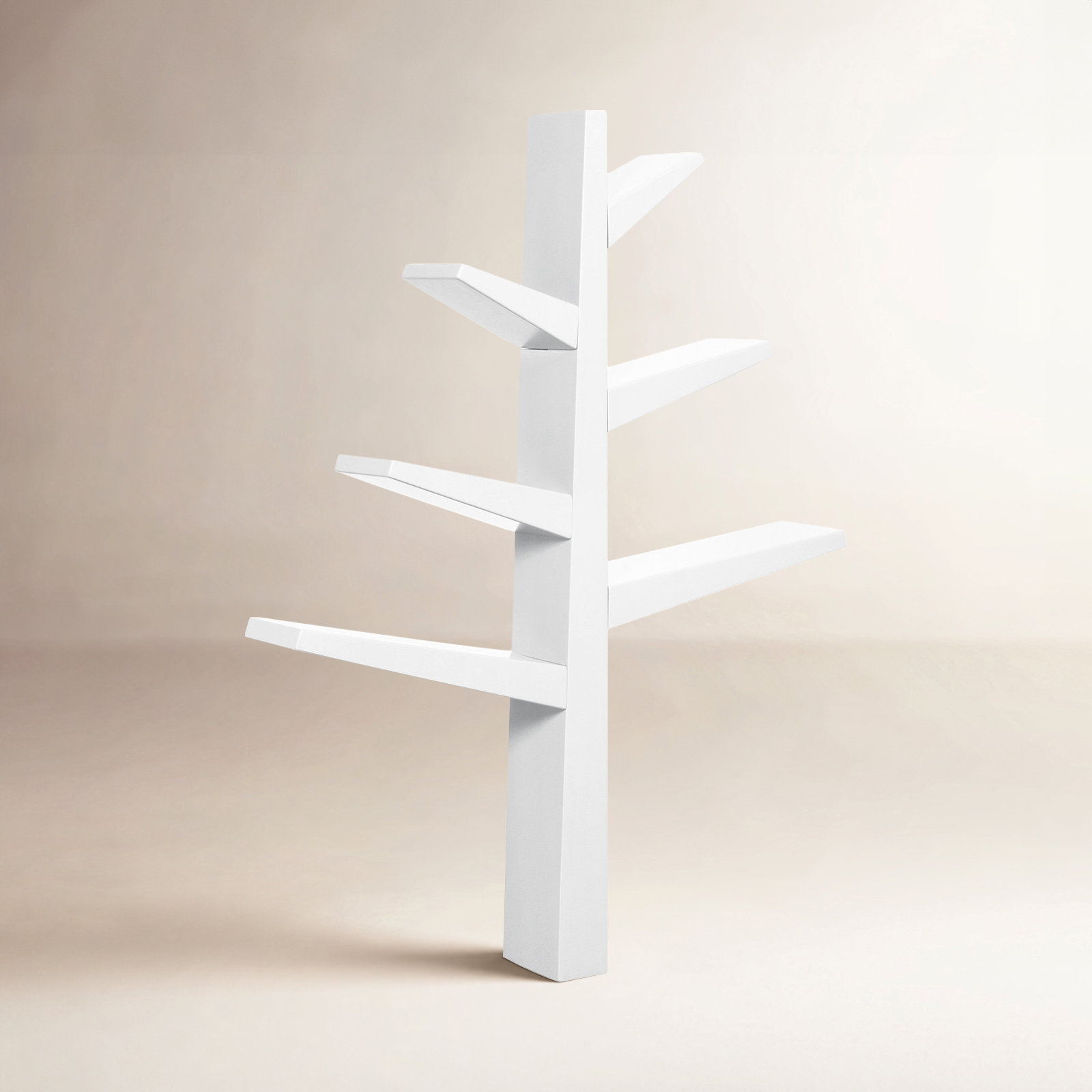 Spruce Tree Bookcase, White