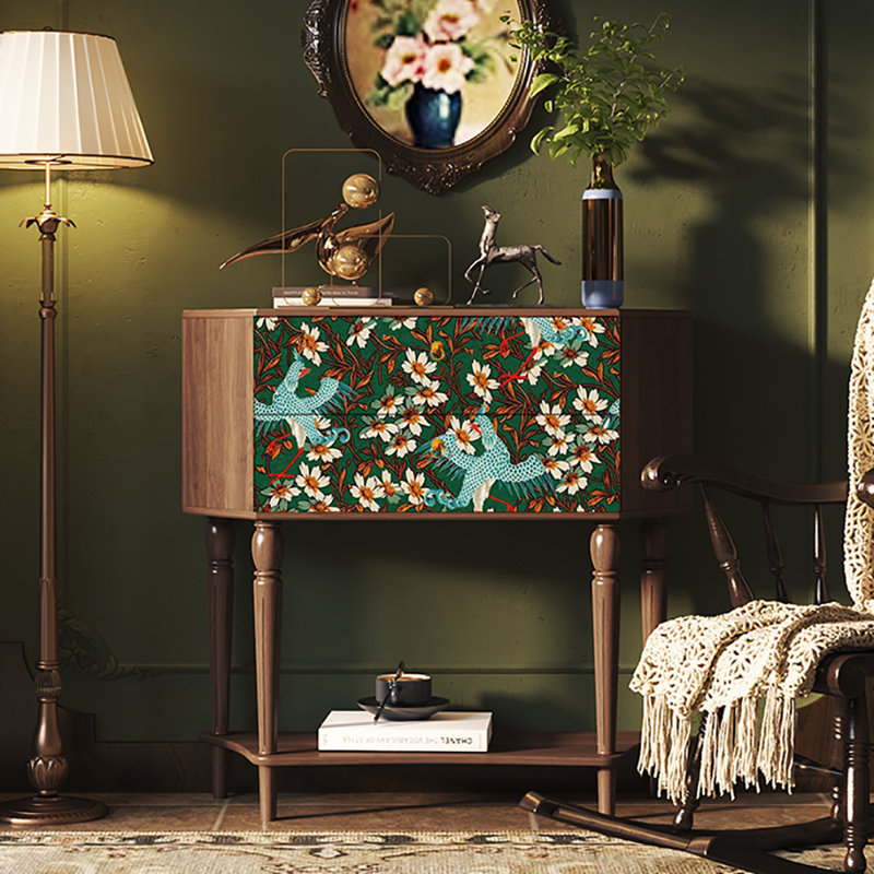 Buffet 33,5 po de style rétro, Brun