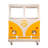 Mango Wood and Iron Bar Cart with Storage and Rolling Wheels-872274550