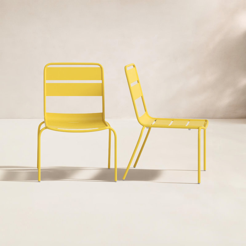 Chaise d'appoint empilable Kapri, Safran