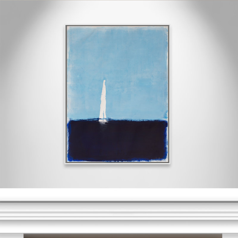 «Morning Sails I Print» par , Toile avec cadre, L 31,5 po x H 41,5 po, Flotteur blanc
