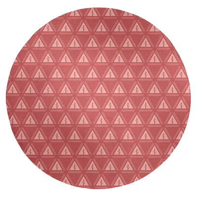Tapis de coin minimaliste orange/gris à arbre minimaliste