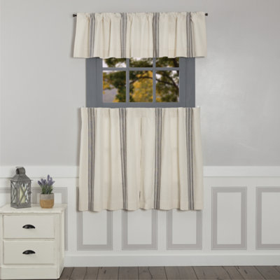 Market Place Gray Grain Sack Stripe Tier Set of 2