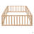 Full Size Wood Daybed Frame With Fence-1649170952
