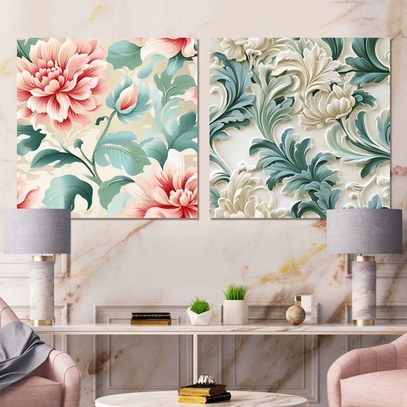 Otani - Ensemble de 2 carrés décoratifs abstraits en métal, H 36 po x l 72 po