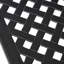 Table de salle à manger en aluminium avec texture tissée, ton antique noir mat, support en fonte, style extérieur 59,44 x 28,23, apparence, stable