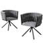 31cm H Tufted Velvet Upholstered Metal Armchair-352993534-347709928