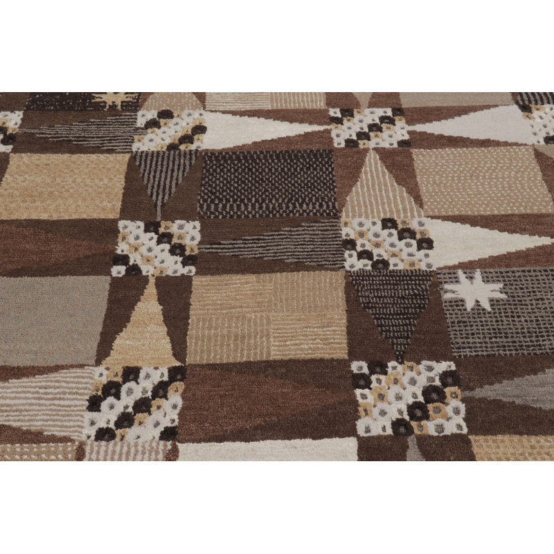 Scandinavian One-of-a-Kind 9'0X12'0 Hand Knotted Area Rug