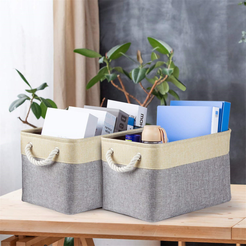 Breakwater Bay Fabric Decorative Bin