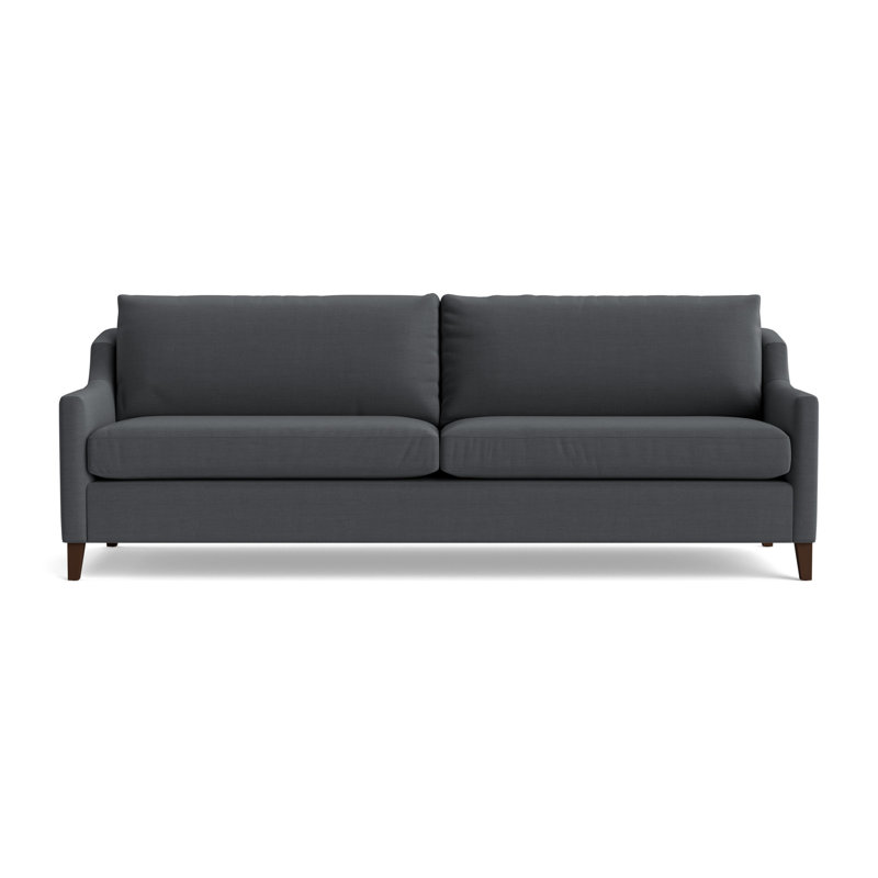Gigi No Skirt 85 Sofa, Performance Linen - Charcoal, Sienna