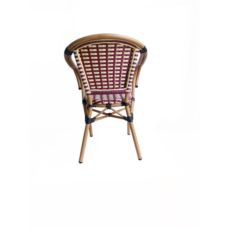 Stackable Outdoor Patio Dining Armchair with Cushion