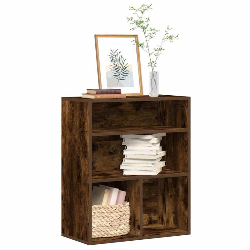 Shivin 71.5cm H x 60cm W Bookcase, Smoked Oak