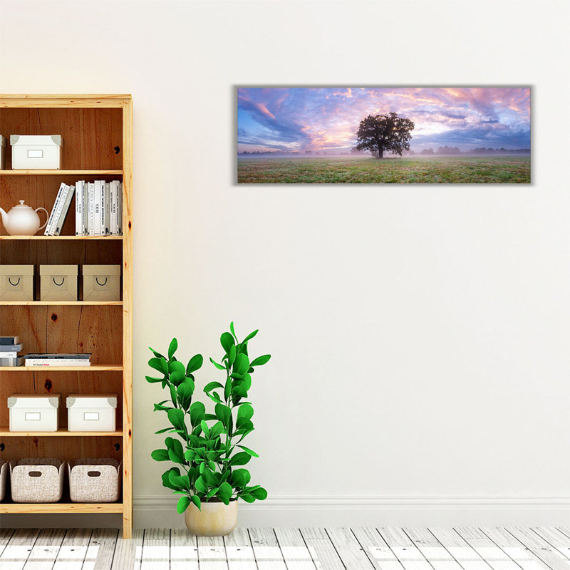 «Single Tree in Field 2», reproduction d'art sur toile, H 20 po x l 60 po