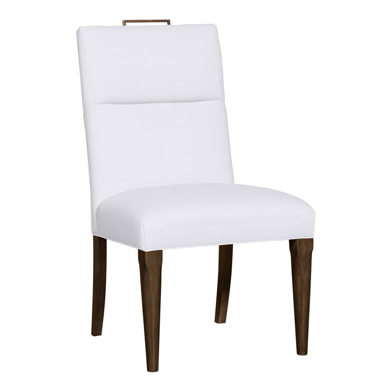 Thom Filicia Home Fabric Tight Back Side Chair, Havana, Navada Snow