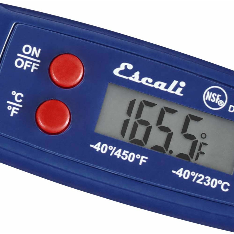 Plastic Digital Food Thermometer, 10.75 Inches, Blue, Bleu