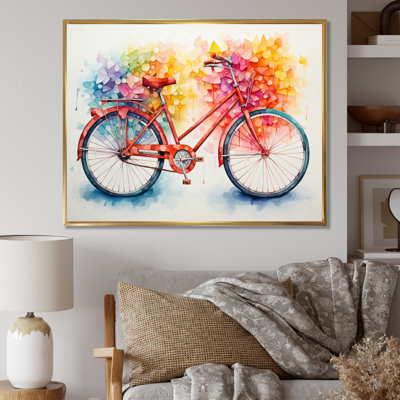 Vélo pédales harmonieuses pointillisme II - transport mural