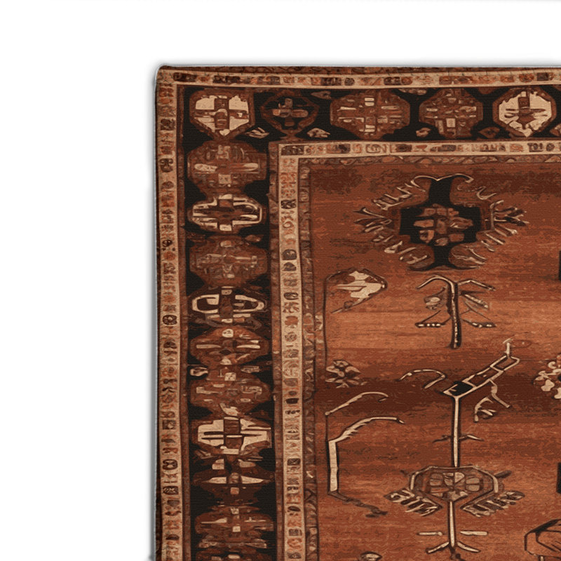 Tapis turc intérieur et extérieur brun, Rectangulaire 2 pi x 3 pi