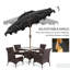 Parasol de patio 9 '- inclinable et réglable à double couche pour l'extérieur pour les jardins, les terrasses et les piscines
