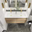 Meuble-lavabo double 48 po avec plateau en résine Manthan-1970974303