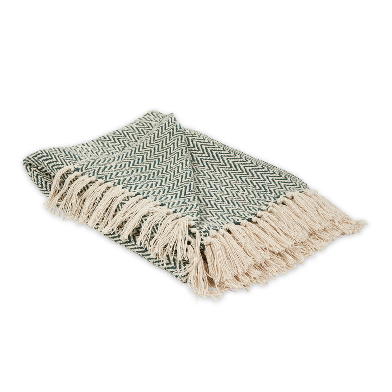 Hand Woven Throw Blanket, Hunter Green