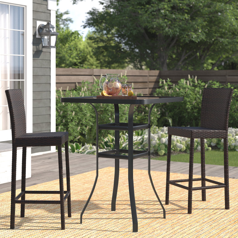 Anoush 31.3 Square Patio Bar Table