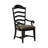 Jarnae Ladder Back Arm Chair w/ Upholstered Seat