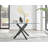 Lenworth Modern Rectangular 4 or 6 Seat Dining Table in Glass and Chrome - Kitchen Table-259752425