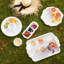 Berry & Thread Melamine 14" Triple Section Server - Whitewash
