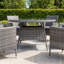 Jeneva 6 - Person Wicker Patio Dining Set with Round Table , Cushions Included-1257549822