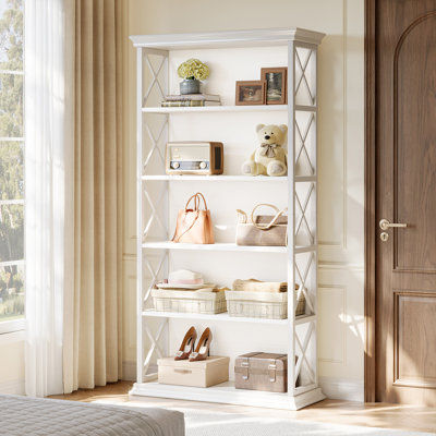 71" Tall Bookcase, 5-Shelf Freestanding Bookshelf For Home Office, Living Room