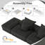 Canapé modulaire Boneless 4 pièces avec 2 repose-pieds, 2 sièges et 4 coussins-1605643119