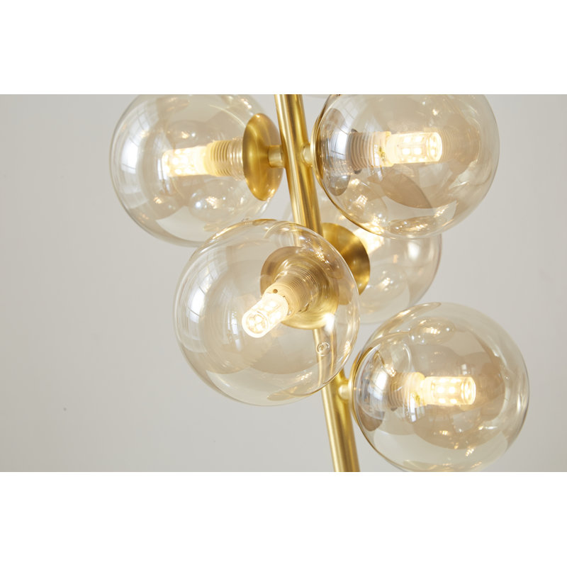Wantaugh Metal Table Lamp, Satin Gold, Cognac