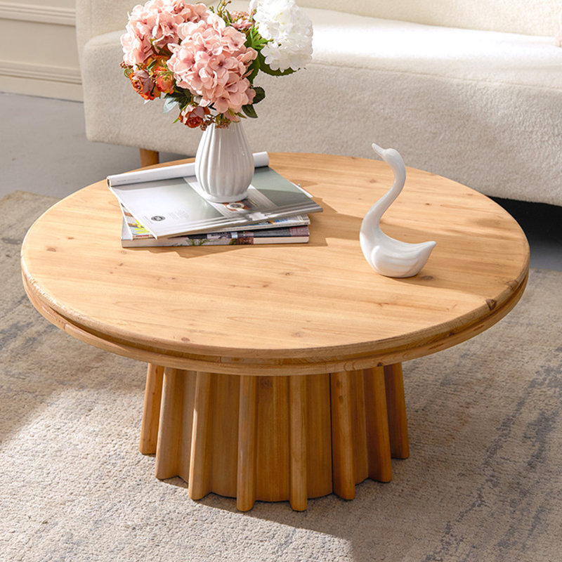 Nordic-style wood coffee table
