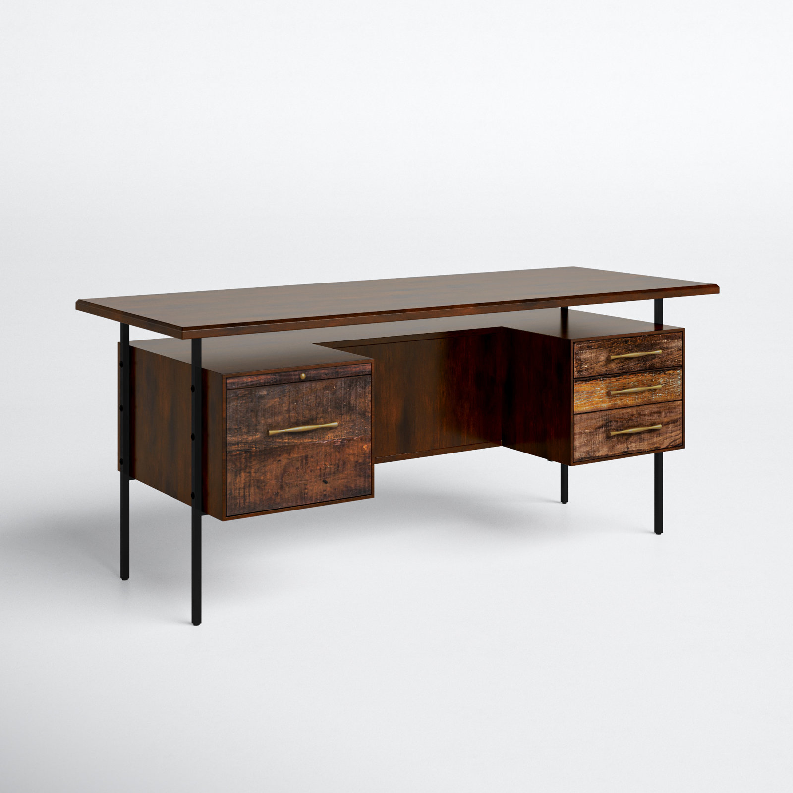 Computer Desk, Brown/Black
