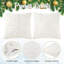2 housses de coussin en flocons de neige de 18 x 18 pouces Housses de coussins d'hiver de Noël en 3D touffetés en flocons de neige blancs Housse de coussin pour broderie de Noël pour canapé-lit