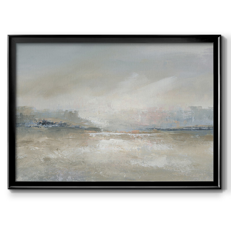 Toile tendue avec cadre Horizon Haze, Noir, H 14 po x l 20 po x P 1,5 po