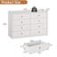 Commode de rangement blanche 8 tiroirs Pilou-95412519