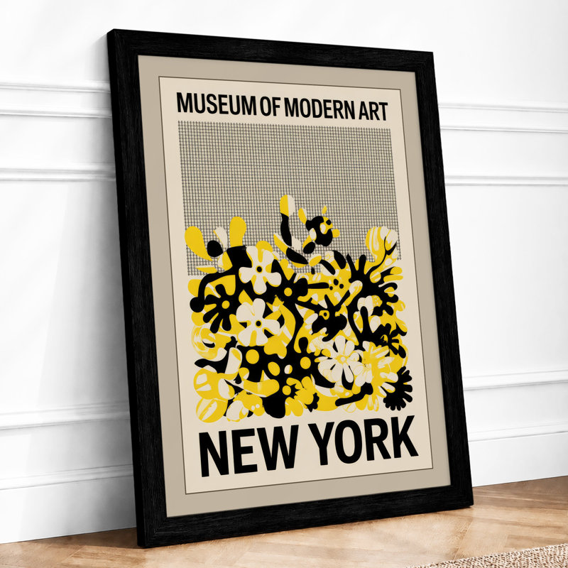 Museum Modern Art Retro - Framed Print, A2 - 59.4 x 42.0 cm, Black