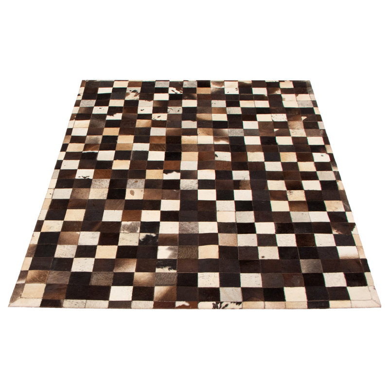 Shorehamby Cowhide Checkered Indoor Rug