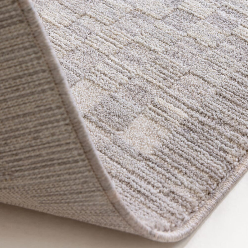 Asiatic Laurent Chequered Grey Area Rug, Rectangle 200 x 300 cm